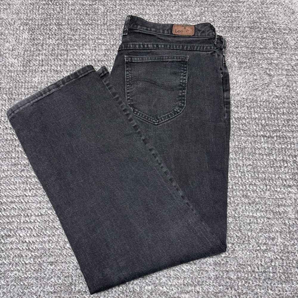 Lee Relaxed Straight Leg‎ Jeans Women's Size 16 Medium Black Wash